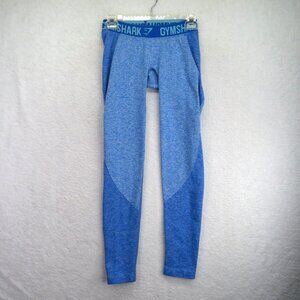 Gymshark Leggings Womens Small Blue DRY Seamless Compression Yoga Athletic Pants